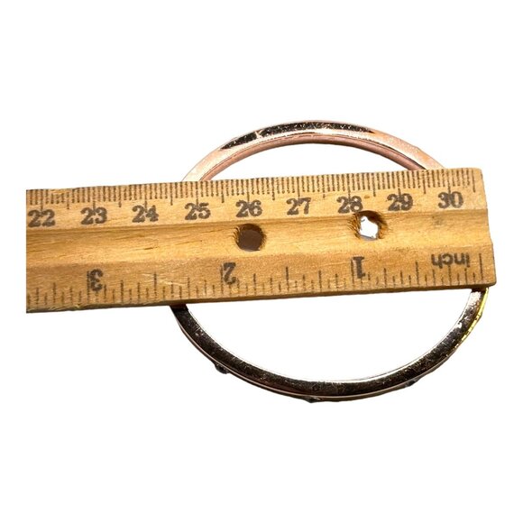 Rose Gold Plated Brilliant Rhinestone Bangle Bracelet Set NWT - Picture 3 of 9